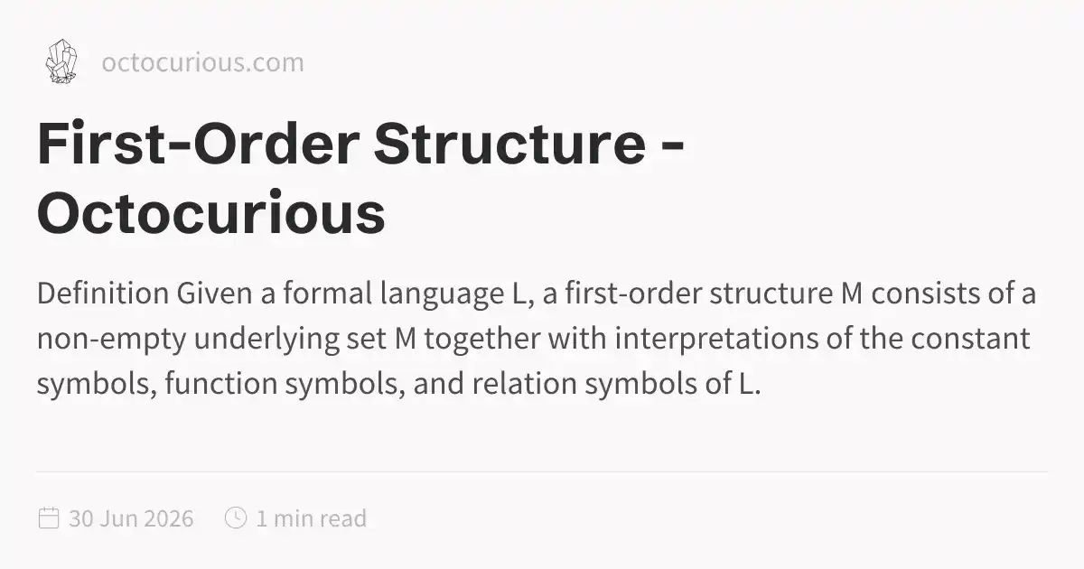 First-Order Structure - Octocurious