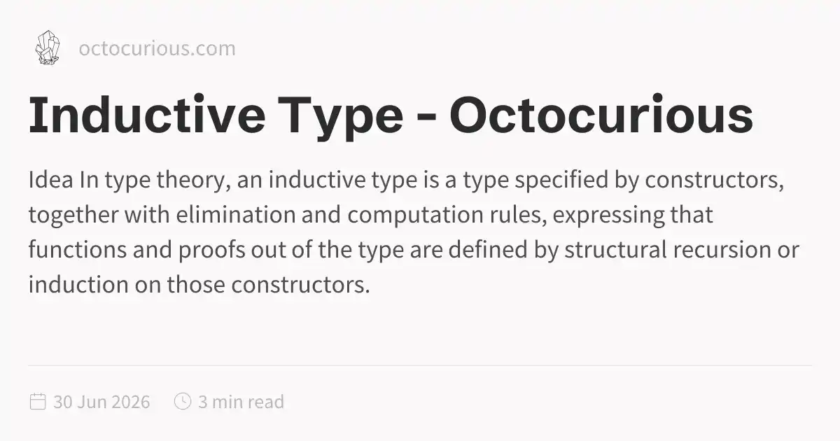 Inductive Type Inductive Type - Octocurious