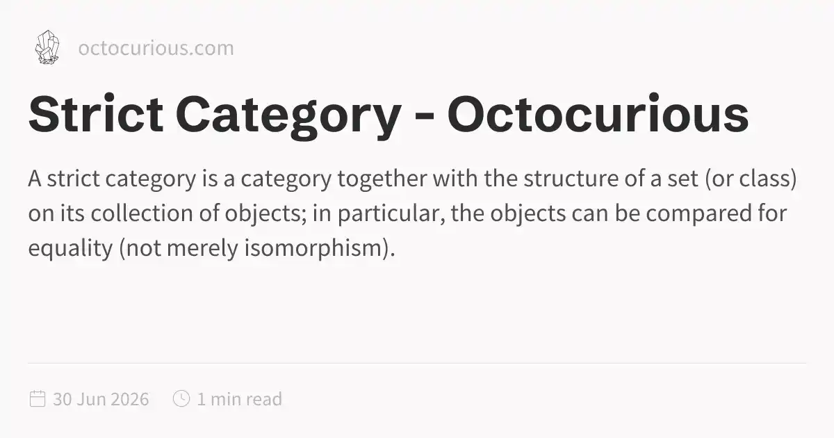Strict List Strict Category - Octocurious
